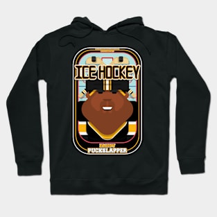 Ice Hockey Black and Yellow - Faceov Puckslapper - Hayes version Hoodie